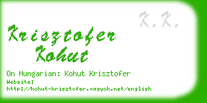 krisztofer kohut business card